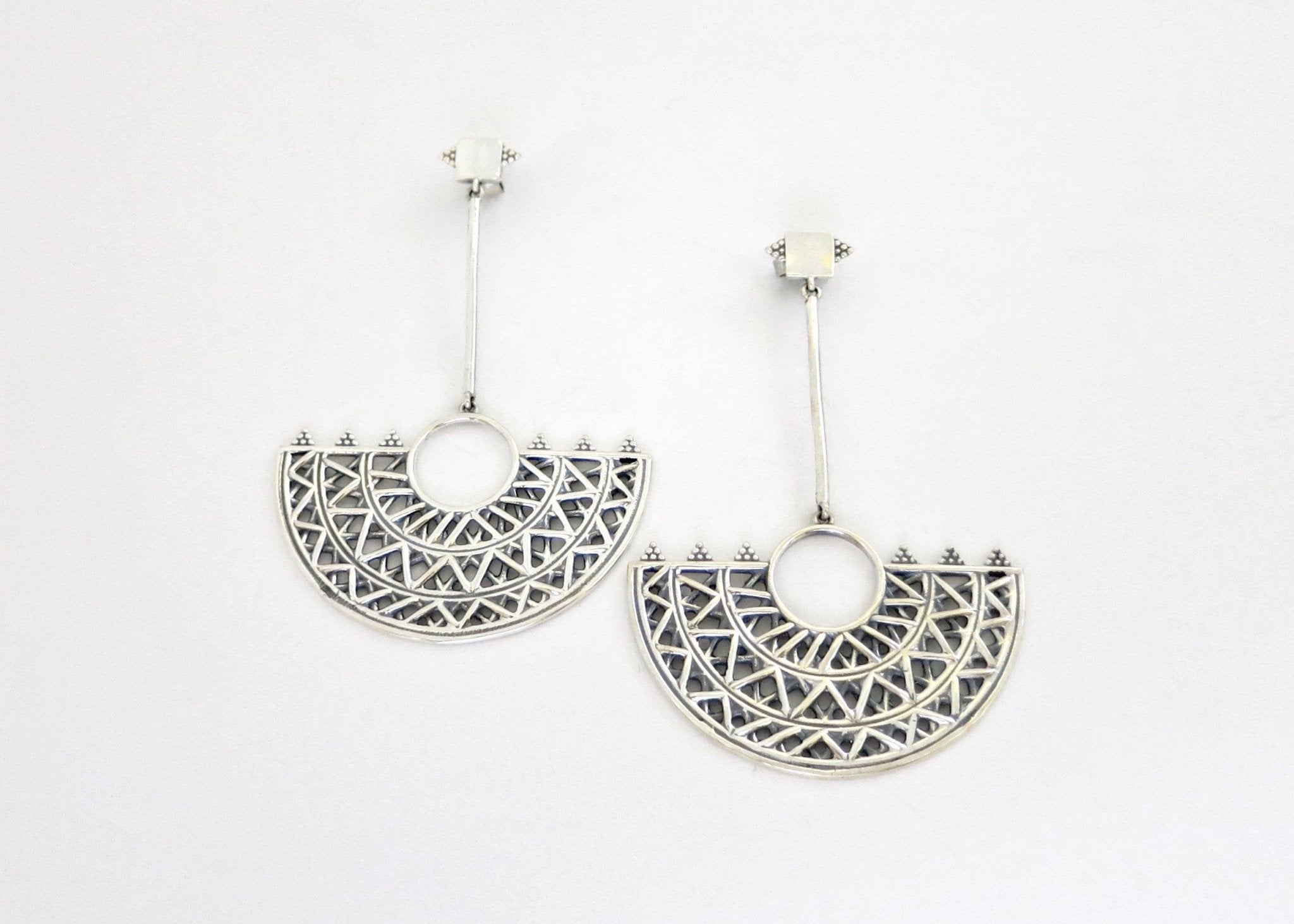 Adah statement earrings with lattice and granulation detailing - Lai
