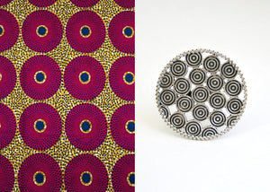 Bolanle concentric circle pattern, statement ring - Lai
