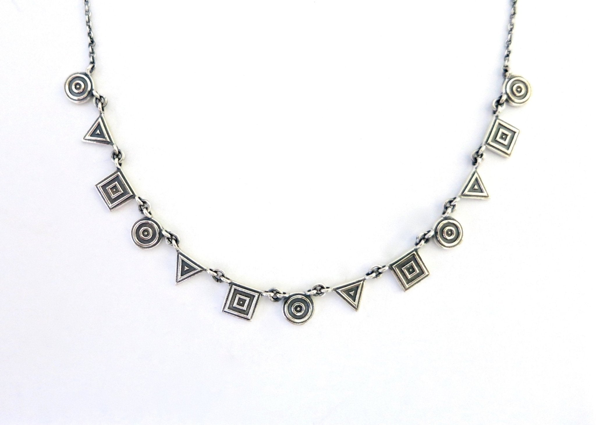 Chic, neo-tribal, geometric medley necklace - Lai