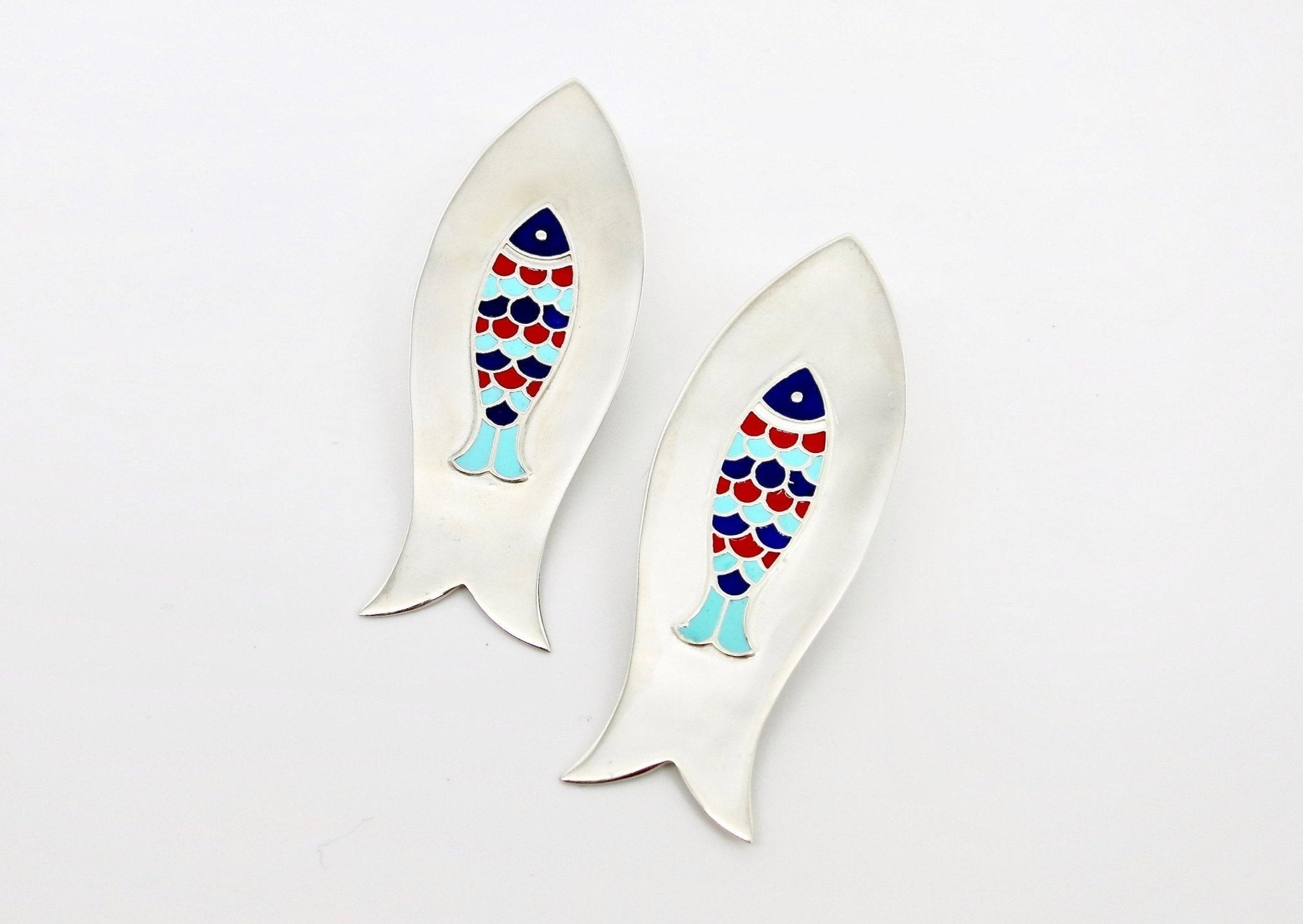 Statement, large 'Matsya' (fish) earrings - Lai