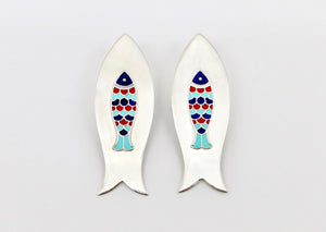 Statement, large 'Matsya' (fish) earrings - Lai